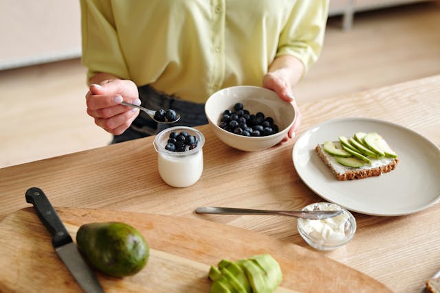 Healthy breakfast and wellness habits
